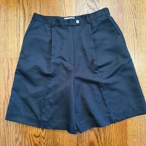 Talbots Black Dress Shorts Pleat Front Size 10, NWOT